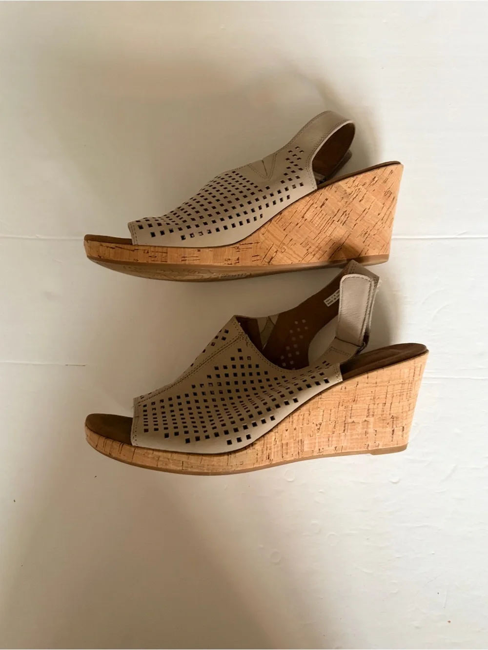 Rockport Taupe Perforated Slingback Sandals - Picture 2 of 6